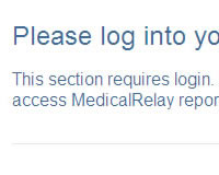 MedicalRelay Appointment Reminder sign-in screen